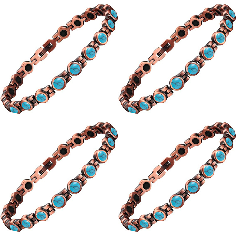 Title 1, Womens Turquoise Red Copper Magnetic Bronze Ma...