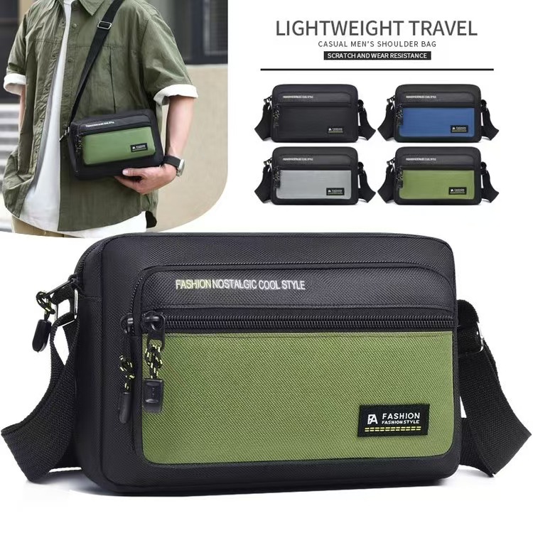 2025 New Fashion Casual Men's Waterproof Crossbody Bag Oxford Cloth Wallet Trendy Versatile Men's Shoulder Bag