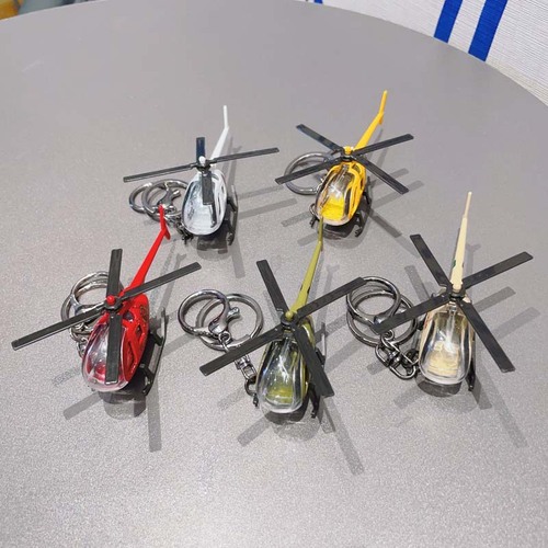 Creative alloy model helicopter keychain mini helicopter keychain personalized bag pendant gift wholesale