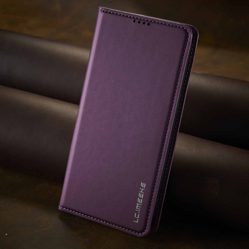 LC.imeeke適用赤米Note14/12/13proビジネスレザーカバーpocox 5磁気吸引カバー保護カバー|undefined