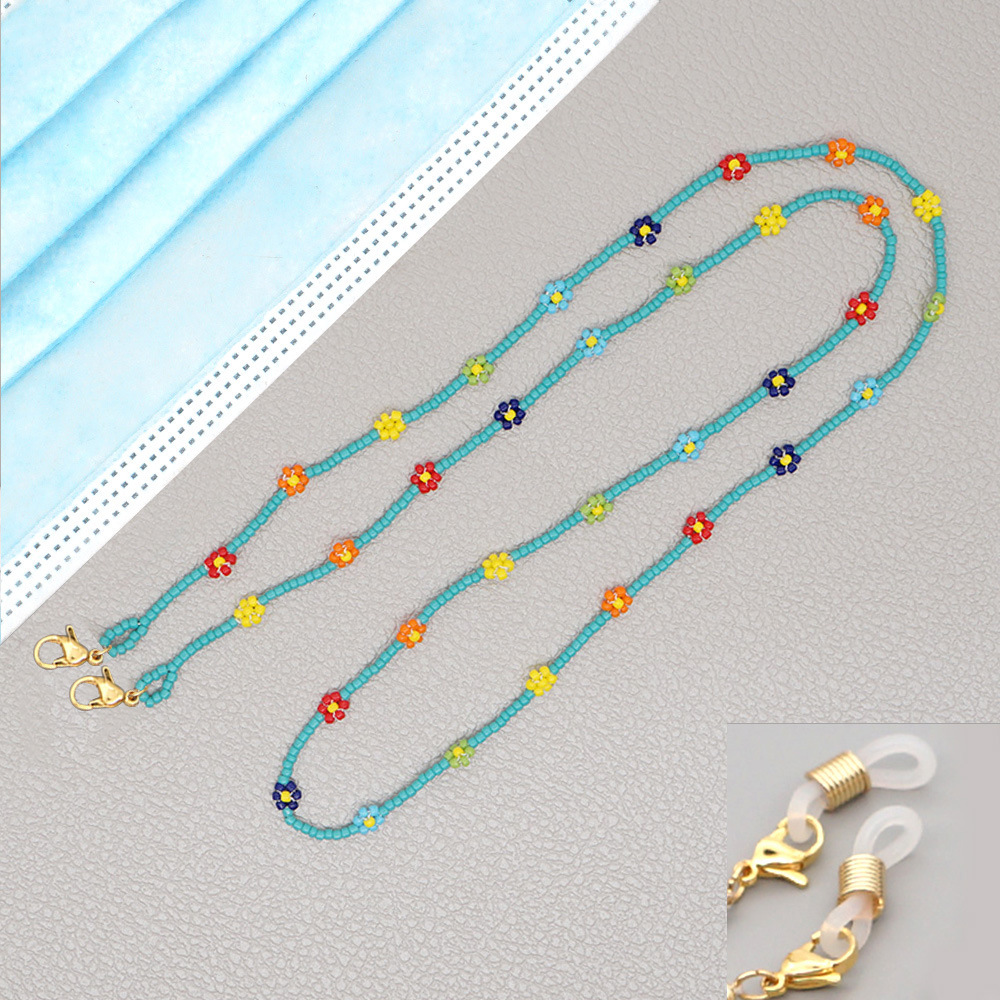 retro rice beads handwoven mask chain glasses chain necklacepicture6