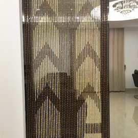 门帘隔断帘竹节风水门帘 竹木门帘 风水门帘 挂帘玄关隔断帘厂家