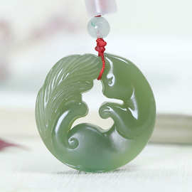 新疆和田玉九尾狐吊坠男女款狐狸挂件狐仙桃花玉坠灵狐玉佩