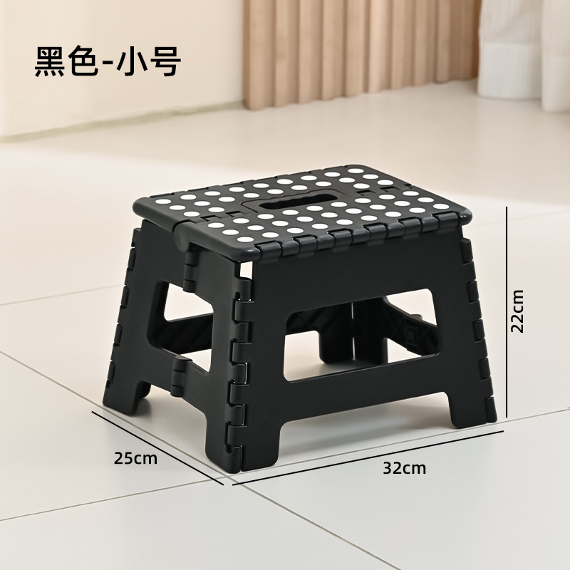 Taburete plegable grueso para campamento al aire libre ligero de lujo creativo de plástico no ocupa espacio silla de almacenamiento portátil taburete de caballo alto
