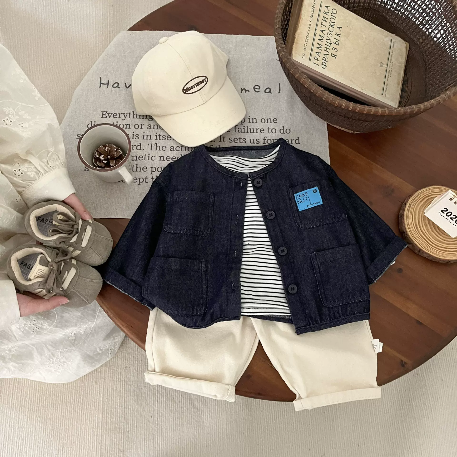 潮酷韩系男宝宝牛仔衣婴儿春秋季时髦休闲外套小童帅气春装上衣