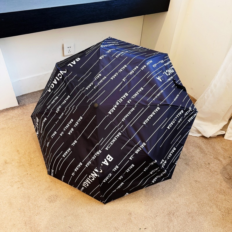 【经典大牌雨伞】新款车载三折伞巴黎防晒晴雨伞黑胶全自动伞遮阳|undefined