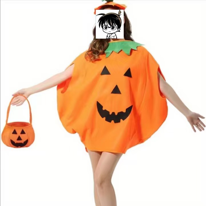 Accesorios de disfraz de calabaza de Halloween para adultos, traje de Halloween, sombrero de calabaza, gafas, disfraz de ropa de calabaza