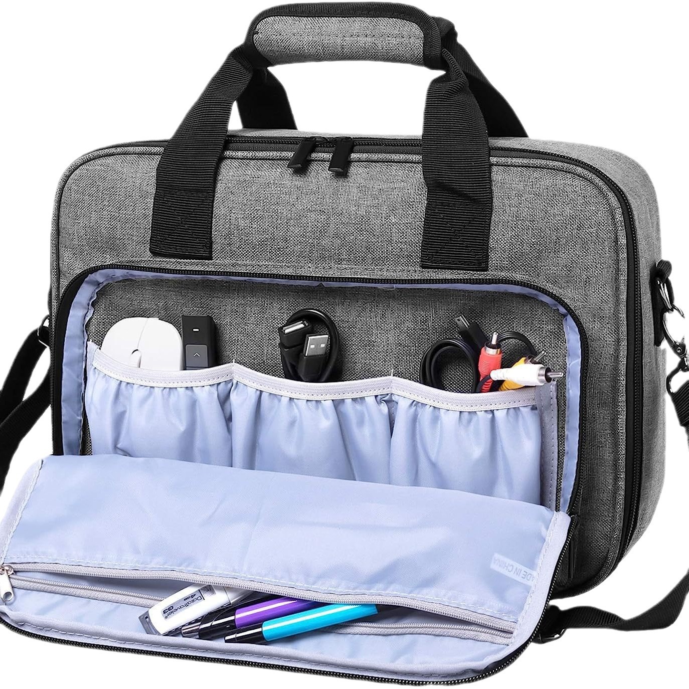 (2개) 아마존 프로젝터 가방 다기능 도구 가방 홈 프로젝터 핸드백 프로젝터 가방