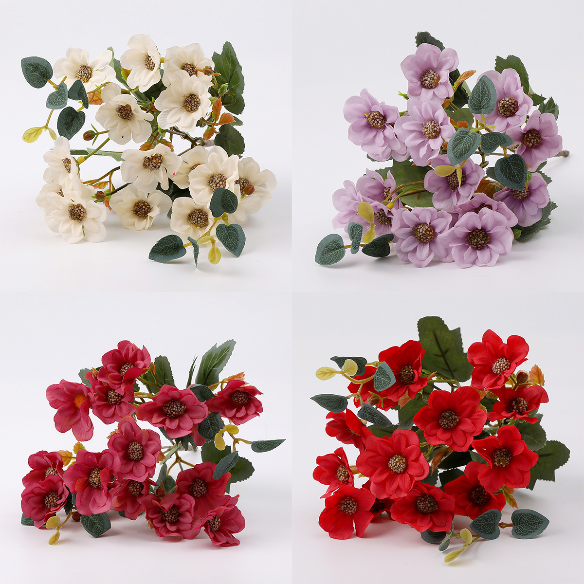 Simulated flower 5-fork bunch small daisy silk flower plastic garden…