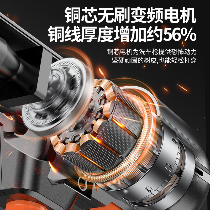 Portable car washer | Shiyong High Pressure Water - upgraded-brushless-large-motor-3-speed-digital-display-pressure-regulation-machine-with-power-display
