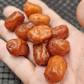 荧光浮盐水蜜蜡随型珠子人造橘红色老蜜蜡裸石珠子手链饰品配件珠