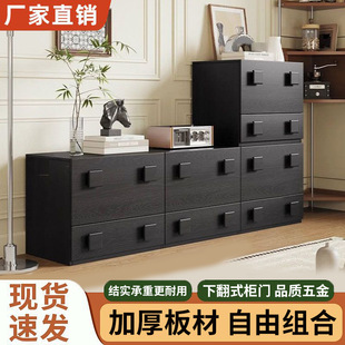 Retro Tv Cabinet Mobile Card Door Cabinet Storage Cabinet Removable Bedside Table Storage Cabinet Small Apartment Balcony Cabinet Personality