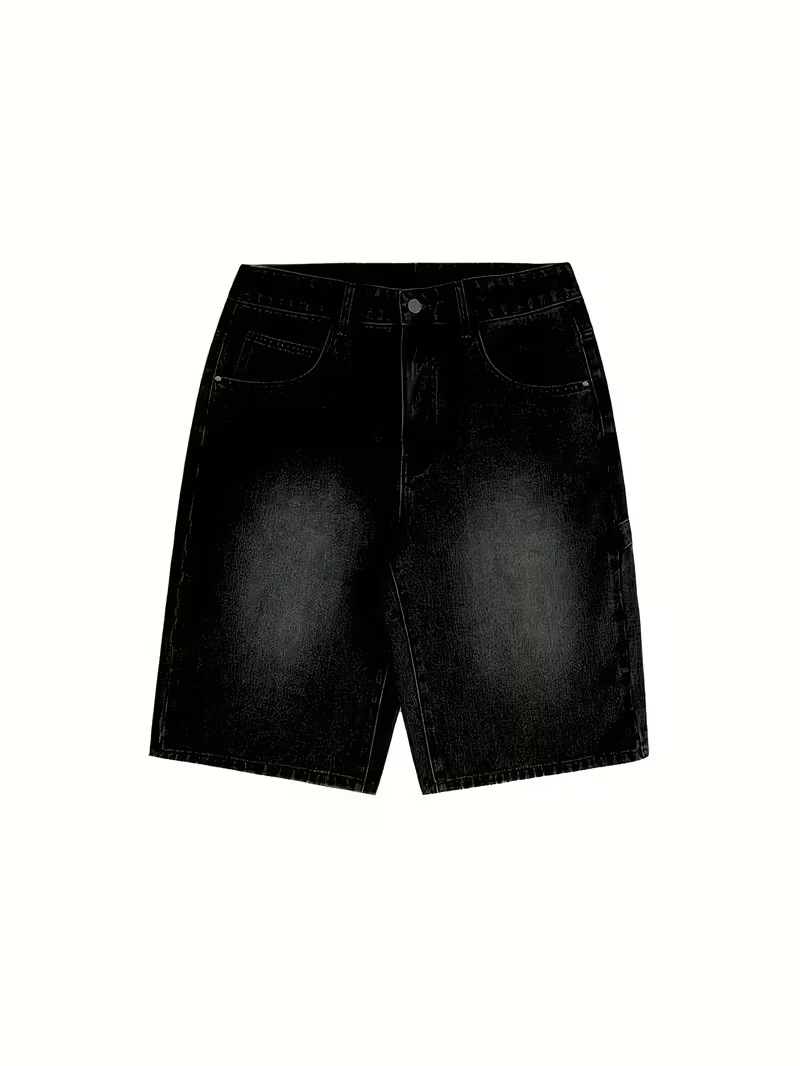 Shorts en jean stretch pour homme coupe relax décontracté_voghion.com