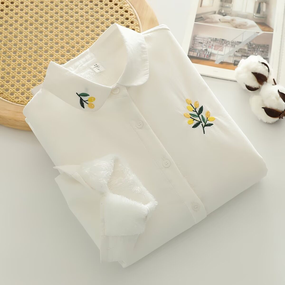 Fresh Japanese cotton shirt solar-powered