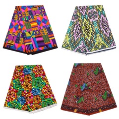 Factory Wholesale African Polyester Printed Fabric Dresses Shirts T-shirts Fabric Ethnic Style Batik Fabric