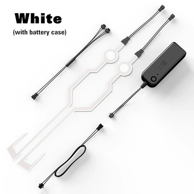Cold light sheet: universal riding helmet light bar - one-to-two-helmet-strips-rechargeable-model-powder-bottom-white-light