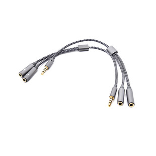 Metal earphone splitter double 3.5mm mobile phone sharer couple adapter 1 drag 2 audio line one half