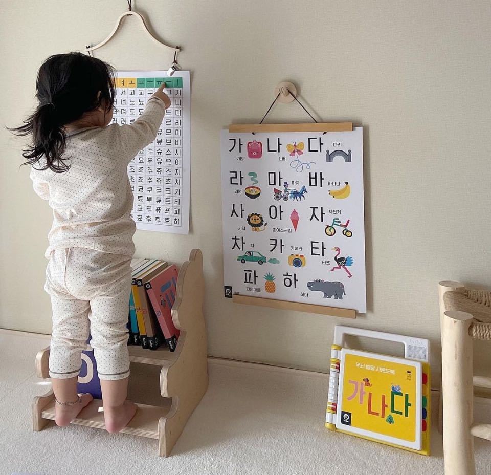 Korean Children's Room Bear Step Stool Double-layer Step Stool Wash Basin Household Foot Step Montessori Learning Tower