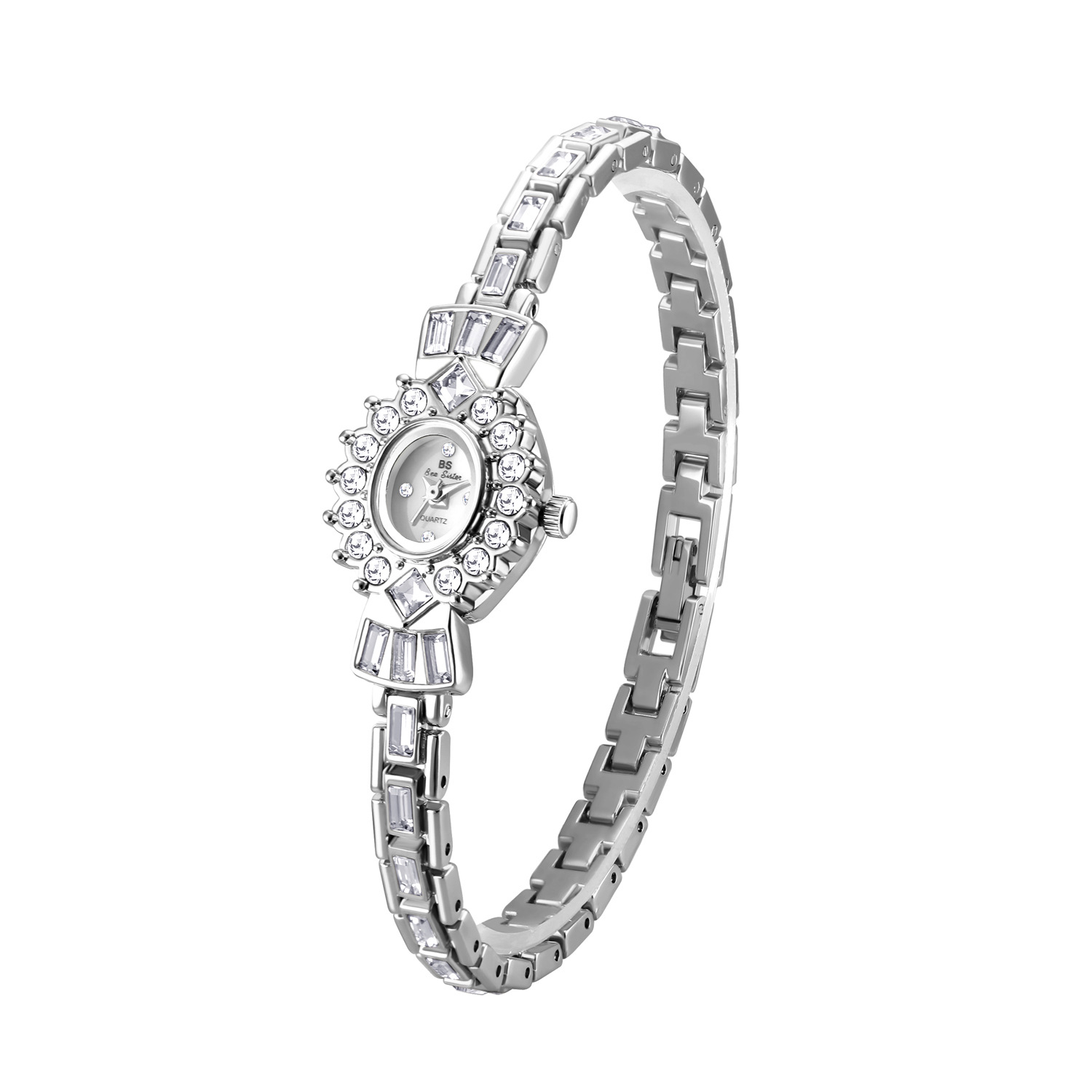 30g Weight Tempered Glass Mirror Material Alloy Strap Material Watch Classification Pointer Display Type Jewelry Buckle Buckle Style Oval Dial Shape Daily, Tea Party Occasion Quartz Movement Solid Color Pattern Women's Gender Luxurious, Shiny Style Luxurious Shiny Solid Color Jewelry Buckle Quartz Watch Women's Watches 12