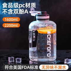 新款網紅夏季大容量水桶塑料杯耐高溫防摔水杯學生健身頓頓杯