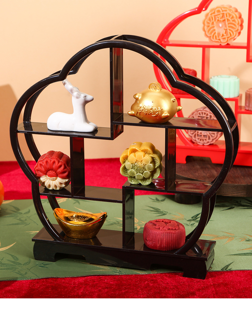 订婚糕点摆盘-梅花博古架4_12