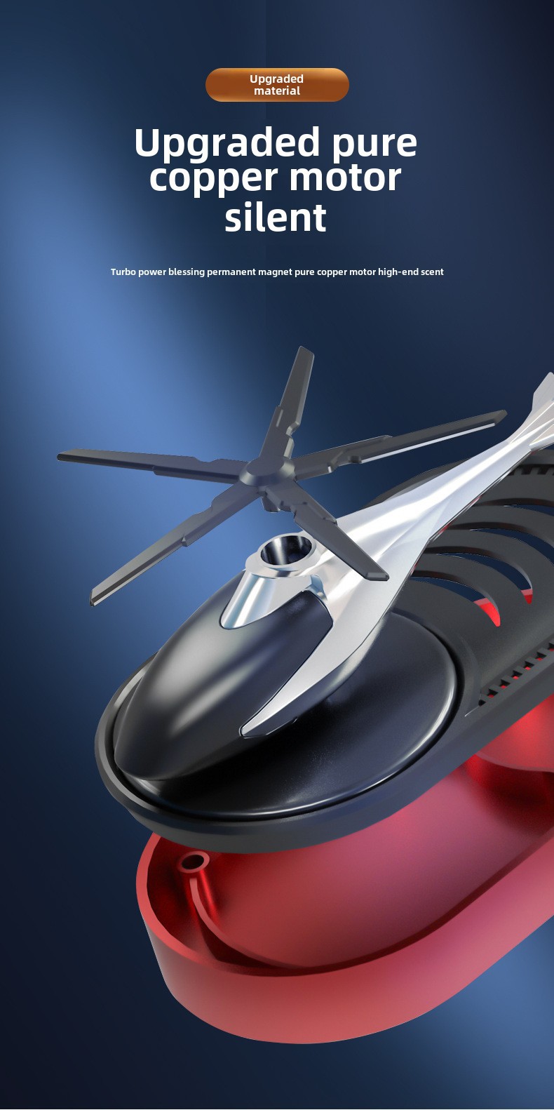 Auto Parfüm Auto Aromatherapie Auto Deodorant Langanhaltender Duft Licht Duft Solar Helikopter Dekoration_voghion.com