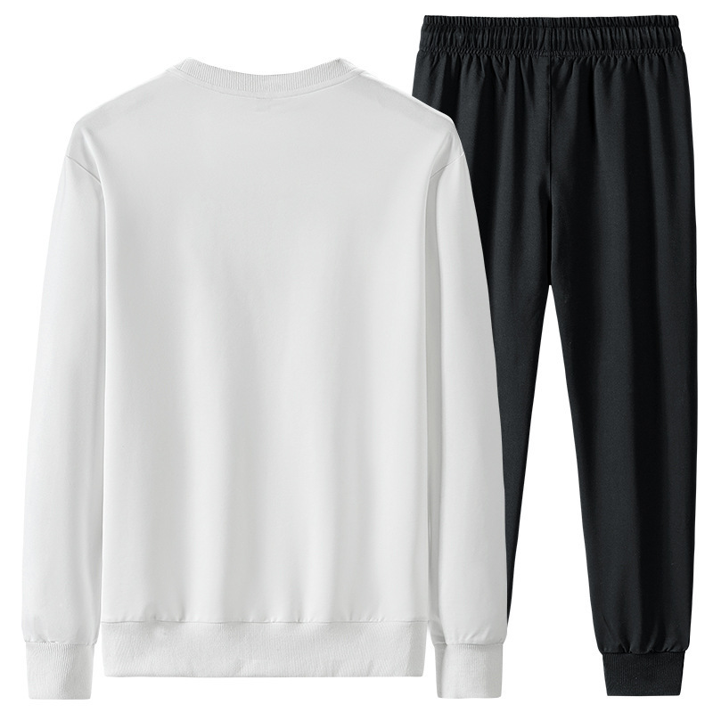 2025 primavera chaqueta deportiva para hombres guapo chaqueta deportiva de moda moda de moda de cuello redondo casual dos piezas