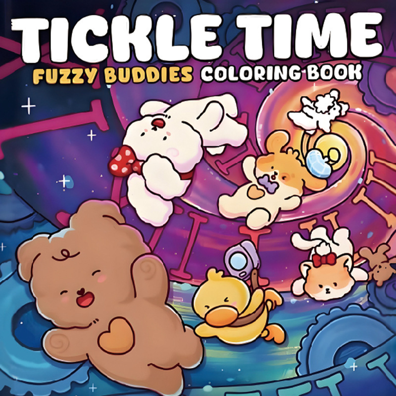跨境涂色本 Spooky Cutie Coloring Book 怪兽系列儿童涂鸦填色本|undefined