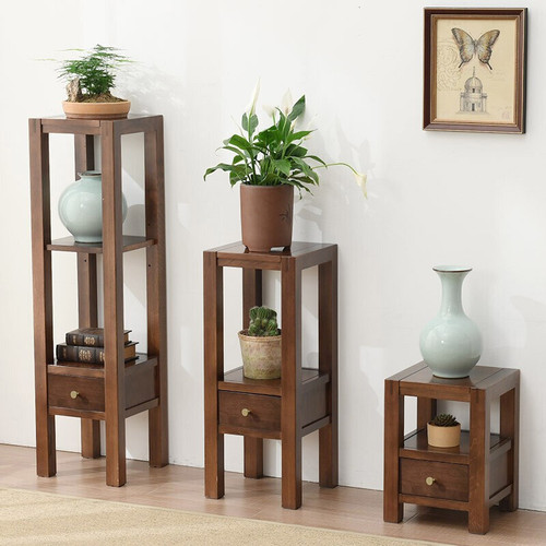 Jiayi flower rack solid wood storage rack multi-layer living room indoor household flower pot rack simple modern flower table flower pot rack