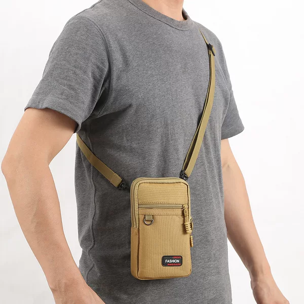 Manufacturer Wholesale Multifunctional Oxford Cloth Waist Bag Men's Belt Mobile Phone Bag 6.5inch Outdoor Carabiner Running Bag