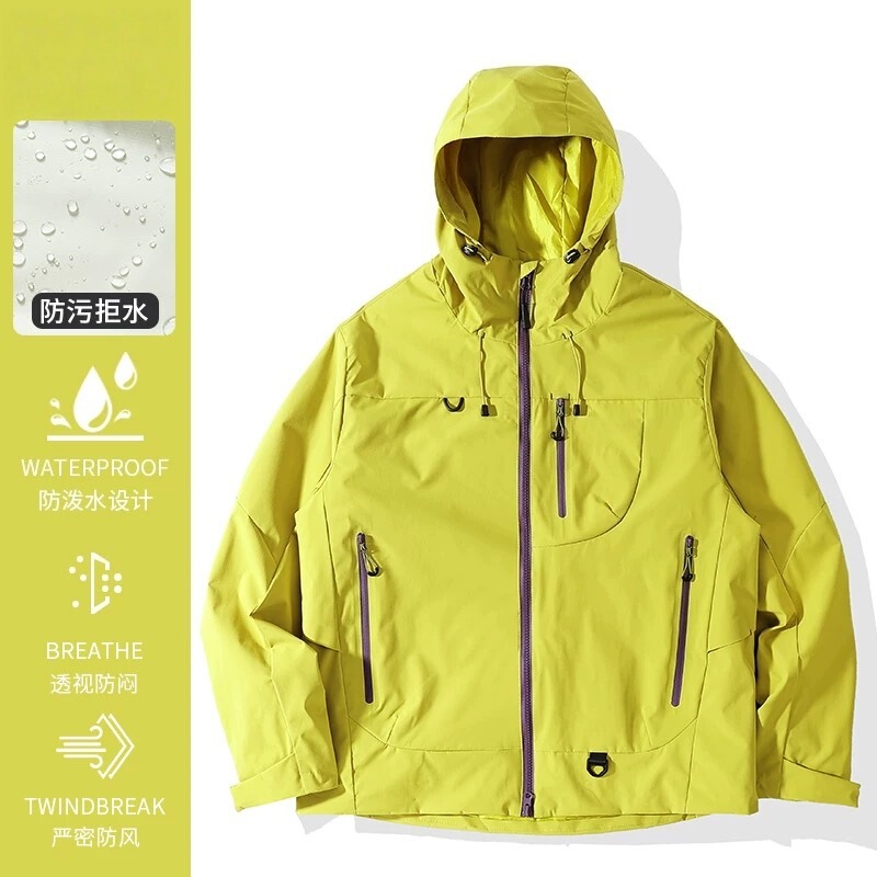 Kongshanyu アウトドアジャケット女性の秋と冬ハードシェル防風防水スリーインワンジャケットフード付き登山ジャケット男性 25|undefined