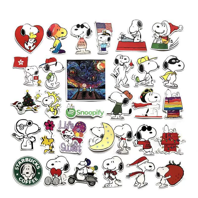 Nuby, snoopy, cartoon children's sticker, suitcase, laptop, children's clothing
