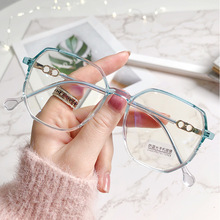 新款綠色果凍色眼鏡架透明眼鏡框女韓版潮可配有度數散光近視眼鏡