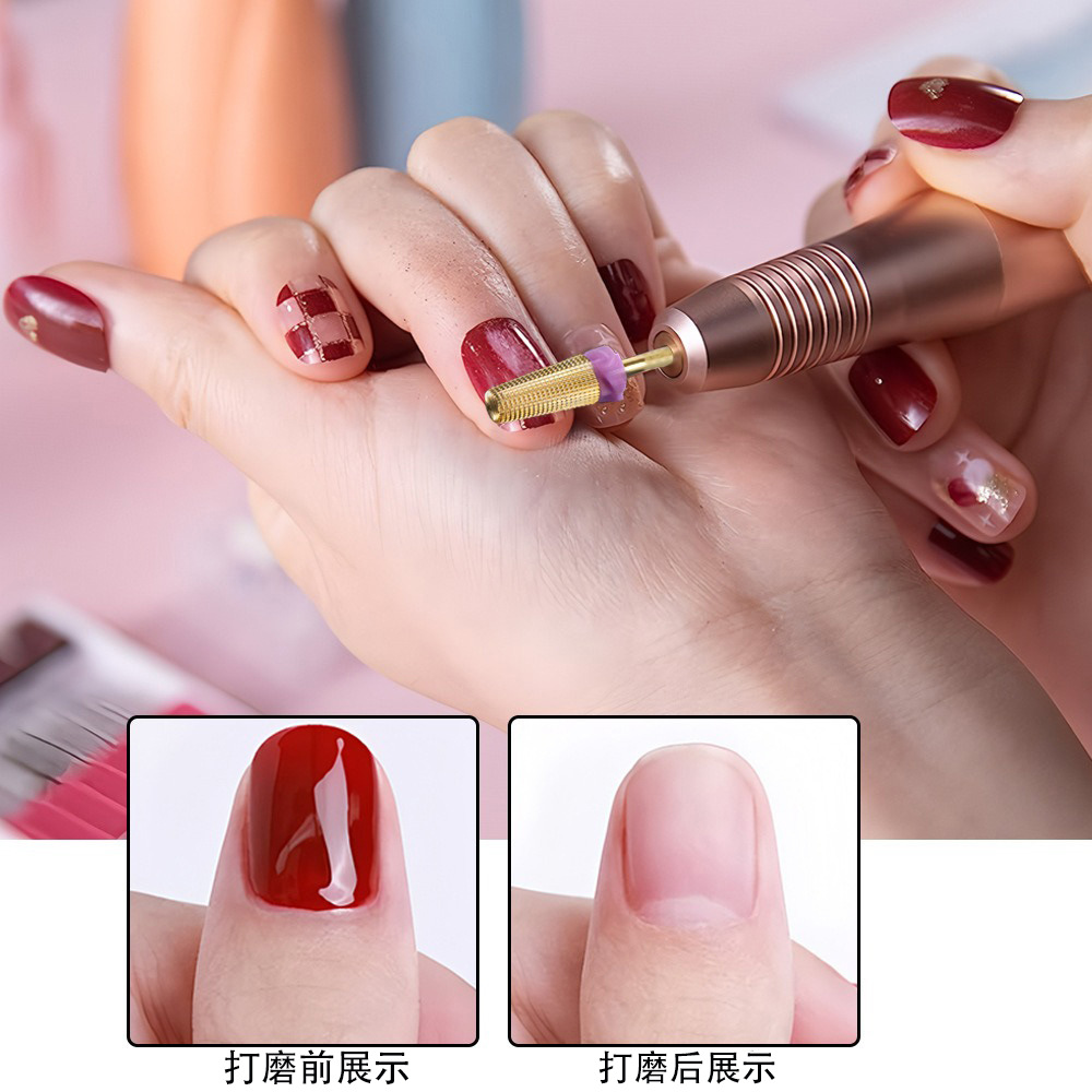 Cabezal de Pulido de Manicura 5 en 1 de Acero de Tungsteno para Remoción de Gel