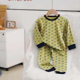 儿童秋衣秋裤套装棉毛女宝宝长袖睡衣两件套男童内衣婴儿家居服