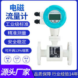 智能电磁流量计高精度耐酸碱工业废水污水数显表厂家智能数显