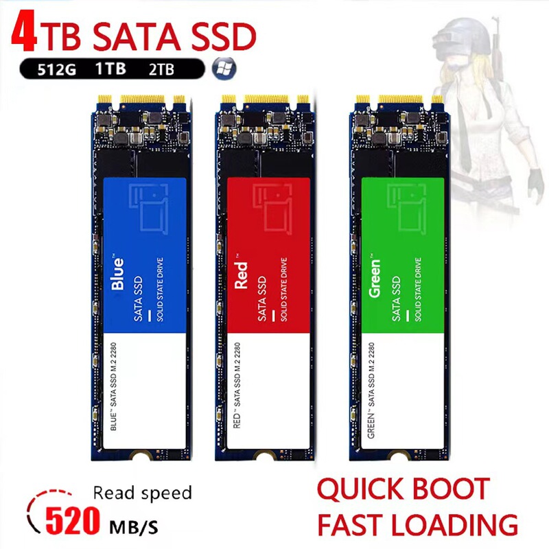 Cross-Border Large-Capacity Solid-State Drive 2t M.2 High-Speed Expansion Ssd2Tb1Tb512Gb Solid-State Mobile Hard Drive
