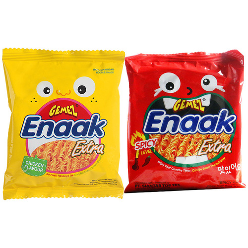 Gemez Indonesian Chicken Flavor Fried Chicken Spicy Flavor Crispy Instant Noodles Dry Eating Snack Full Box 80 Bags