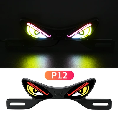 License plate lamp | Modified Decorative Tail Light, Universal - new-devils-eye-warning-license-plate-light-p12
