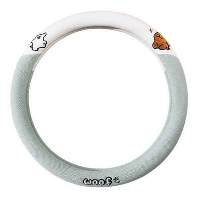 for All Seasons, Cartoon Line Dog | Steering wheel cover