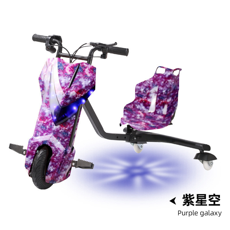 Coche de Derrape de Tres Ruedas para Niños, Amortiguador de Impactos, Coche de Equilibrio para Exteriores, Coche de Derrape Eléctrico para Puestos Callejeros, Scooter