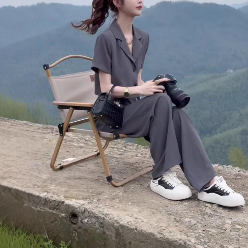 Petite Stylish Fashion Suit for Women 2025 Summer New Korean Design Age-Reducing Slimming Versatile Blazer Suit