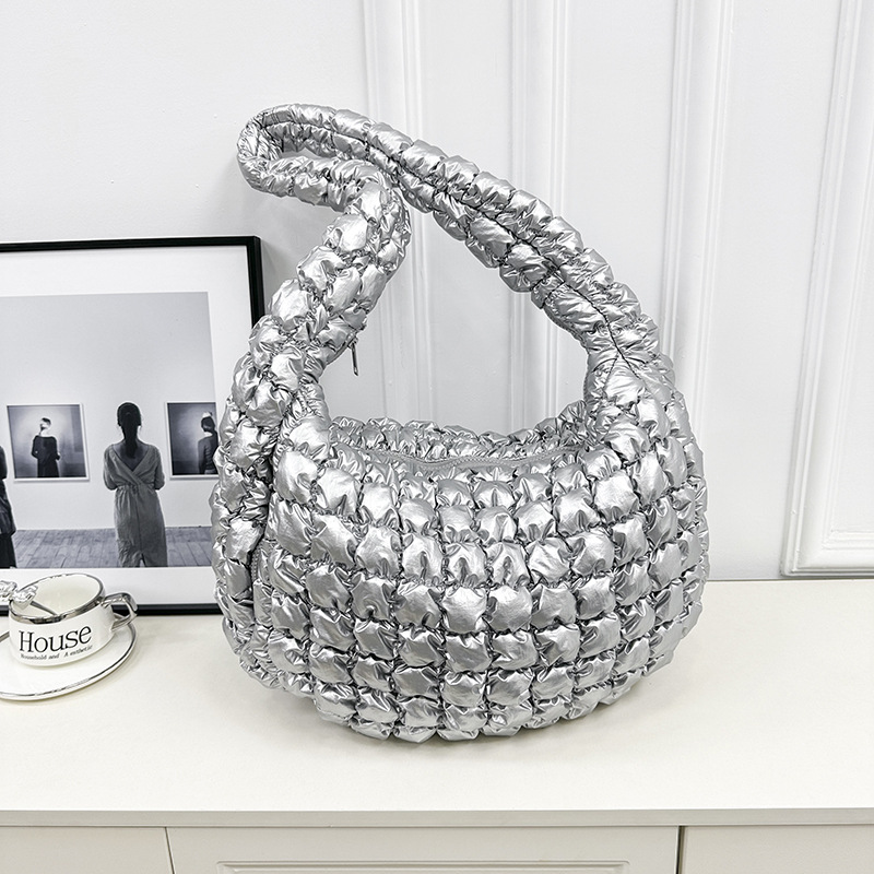 Korean Cloud Bag, Women's Lazy Style Shoulder Bag Pleated Handbag Large Capacity Single Shoulder Casual Bag_voghion.com