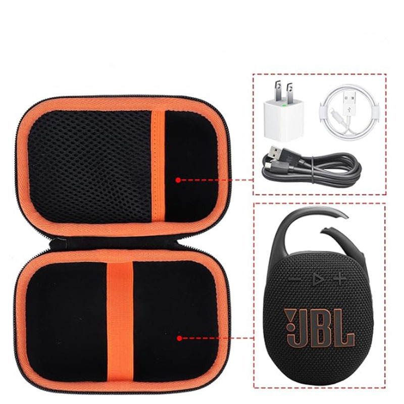 Hard Shell EVA Audio Storage Bag for JBL Clip 5 Clip 4 Portable Bluetooth Speaker Storage Box