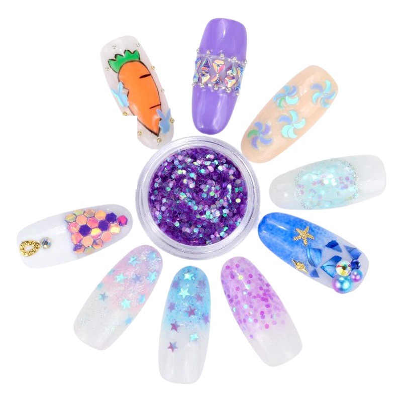 Concubina de uñas lentejuelas en línea celebridad maquillaje de ojos lentejuelas pegatinas pony chica suave maquillaje de ojos brillo pieza de perlas