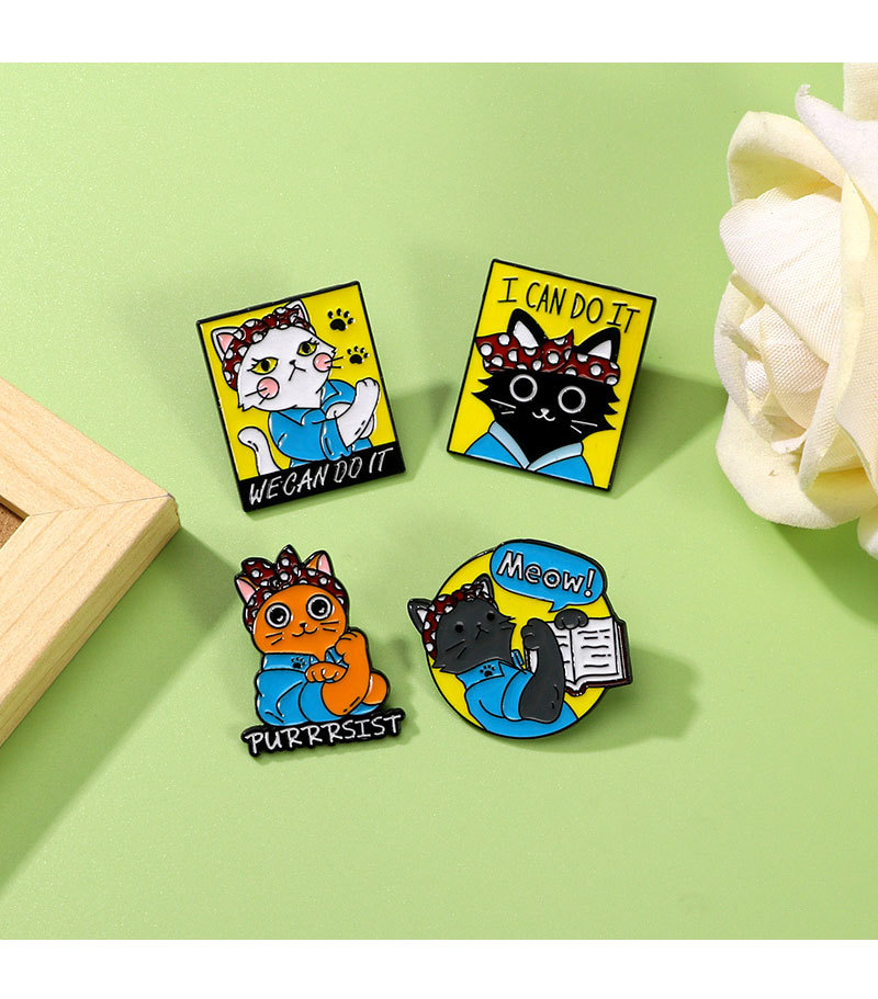 Alloy Material Cute Pin Book Animal Bag Alloy Enamel Unisex Brooches