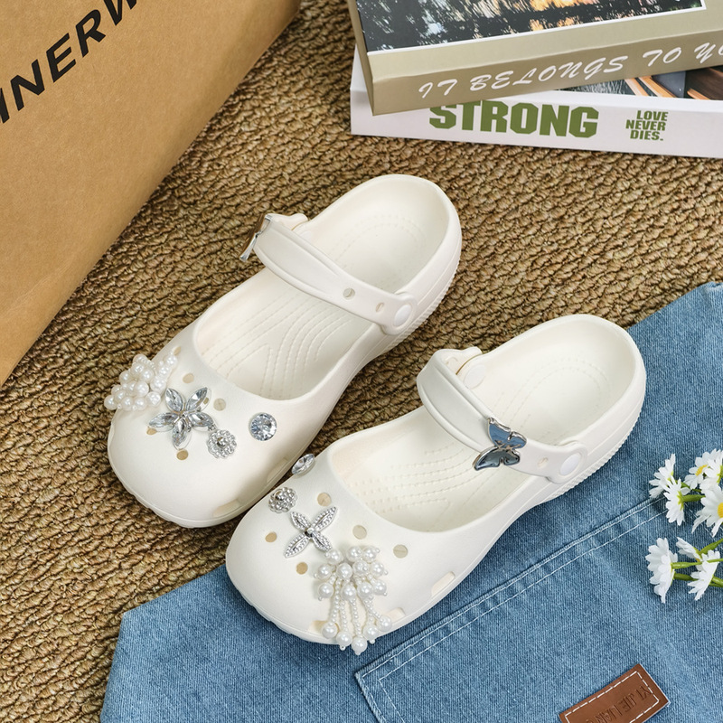 2026 Women's Ballet Clogs for Outdoor Wear, Eva Summer Sandals, Closed-Toe Outdoor Slippers, Non-Slip with Rhinestones, Wholesale 2026 Women's Ballet Clogs for Outdoor Wear, Eva Summer Sandals, Closed-Toe Outdoor Slippers, Non-Slip with Rhinestones, Wholesale