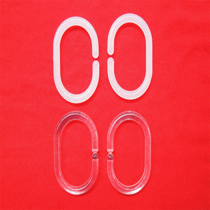 纯透明塑料浴帘挂环 圆扣C型圈O型圈窗帘配件任意颜色