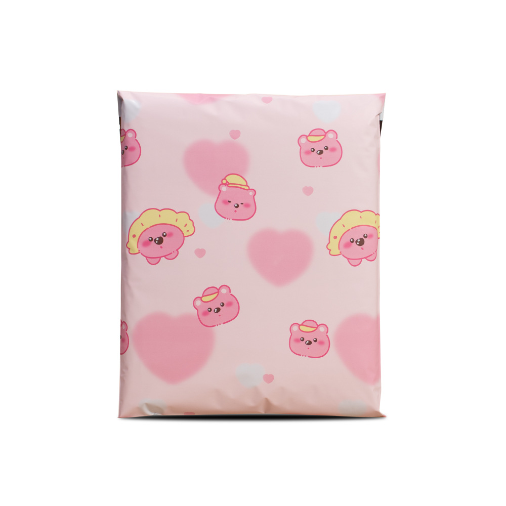 Panda bolsa de entrega impresa logística destrucción bolsa de embalaje colorida bolsa de dibujos animados impermeable gran venta caliente transfronteriza