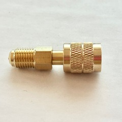 R32左旋螺纹1/4SAE内螺纹转换1/4外螺纹适配器用于R454ABC